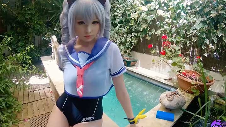 Cosplay扮演叫女友COS成我愛的角色.無套性愛自拍流出